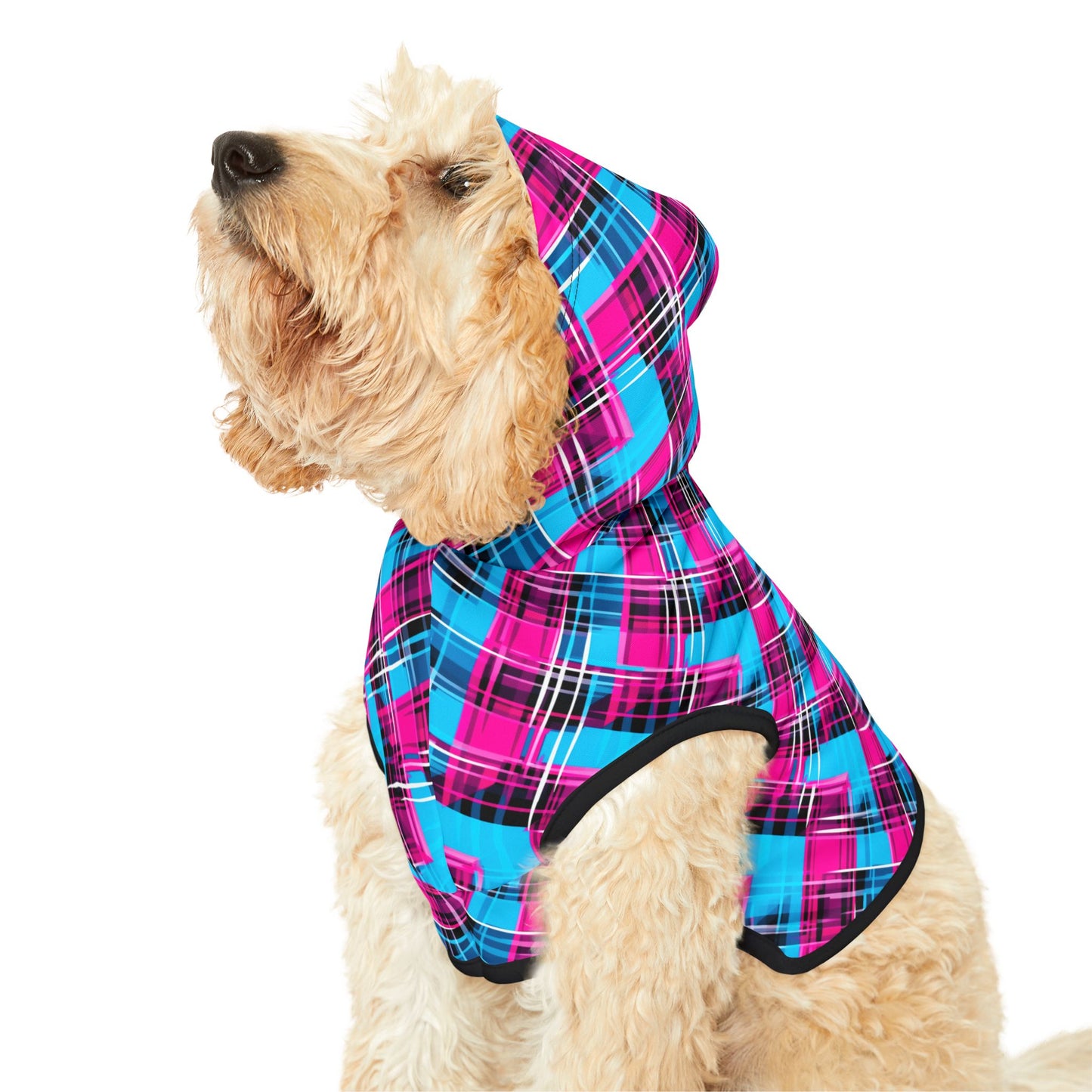 Plush Hoodie - Cyber Checkmate