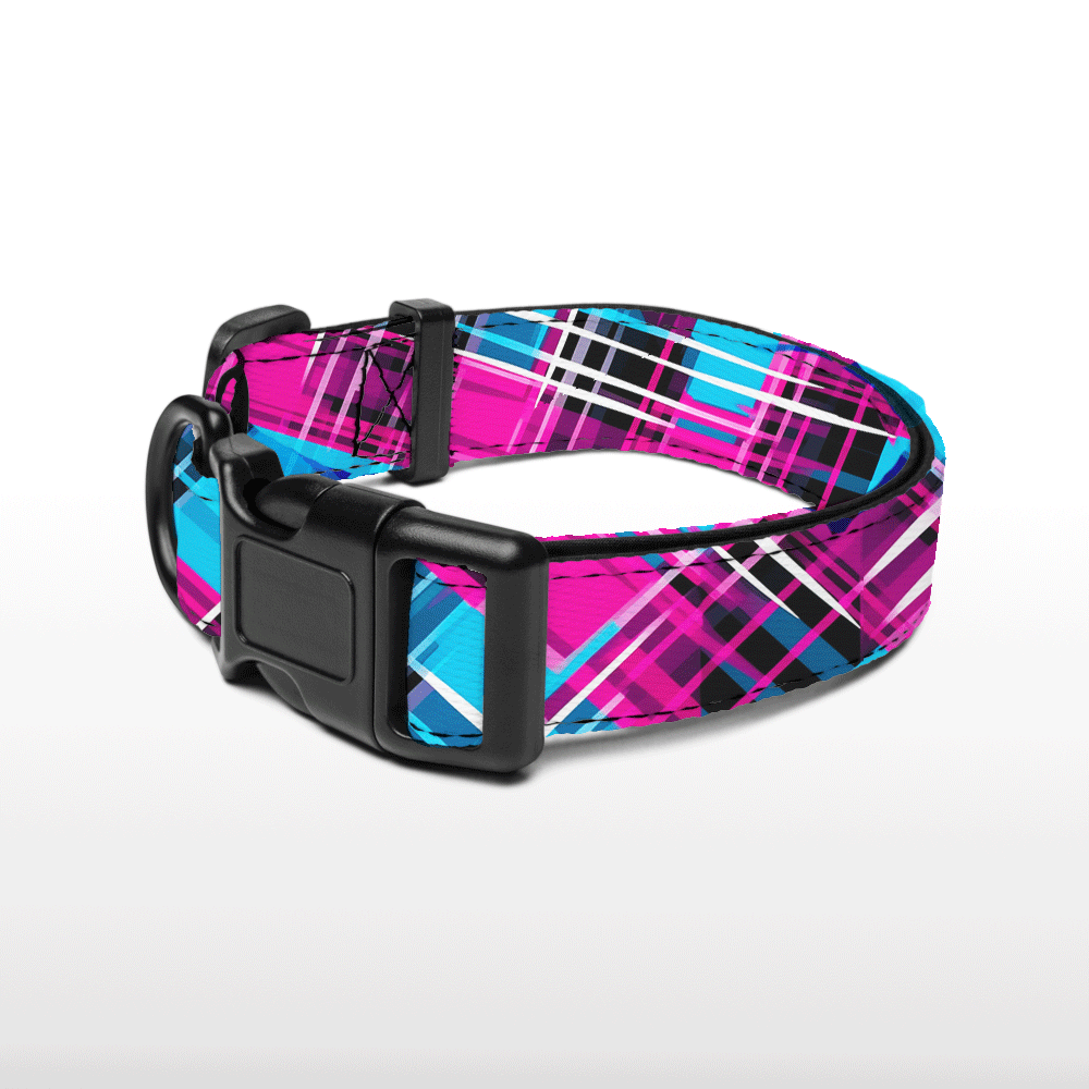 Plush Collar - Cyber Checkmate
