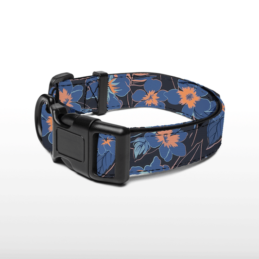 Plush Collar - Midnight Blossom