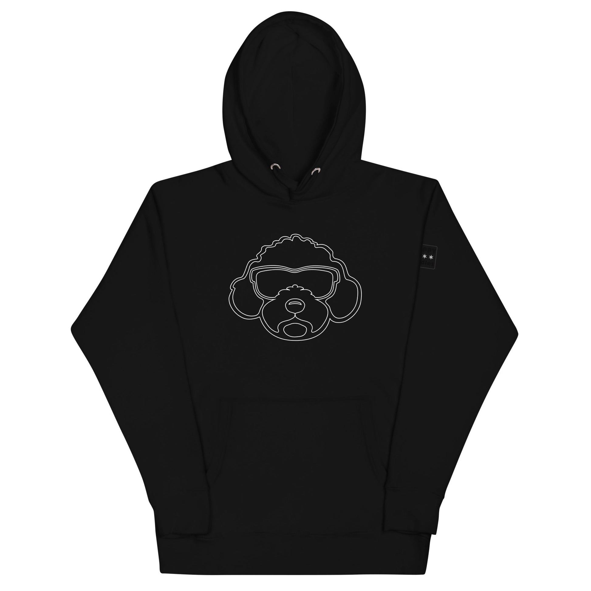 Power Doodle Unisex Hoodie- Black