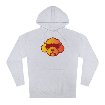 Suns Out Unisex Pullover Hoodie- Grey/Tangerine