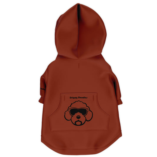 Cavi Dog Essential Zip-Up Hoodie - Red Clay